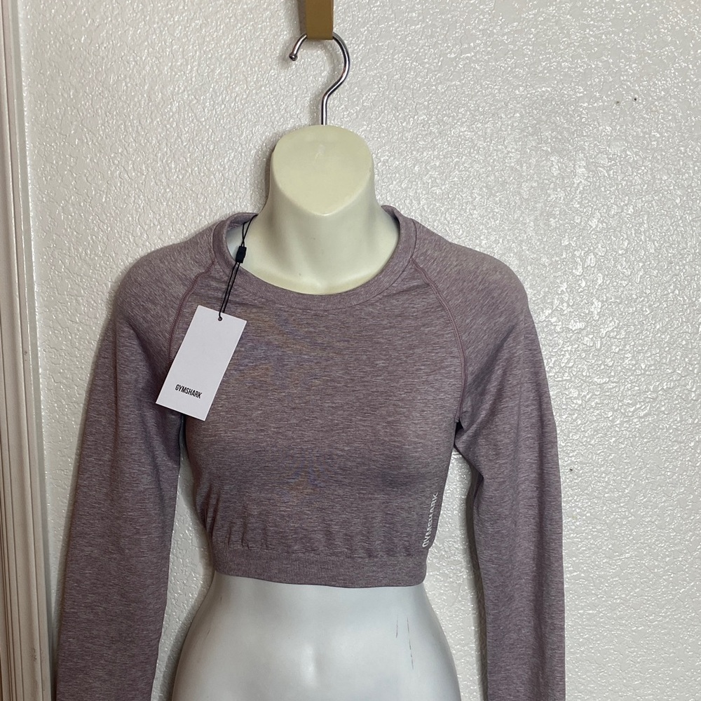 Gymshark Dusty Pink Long Sleeve Crop Top